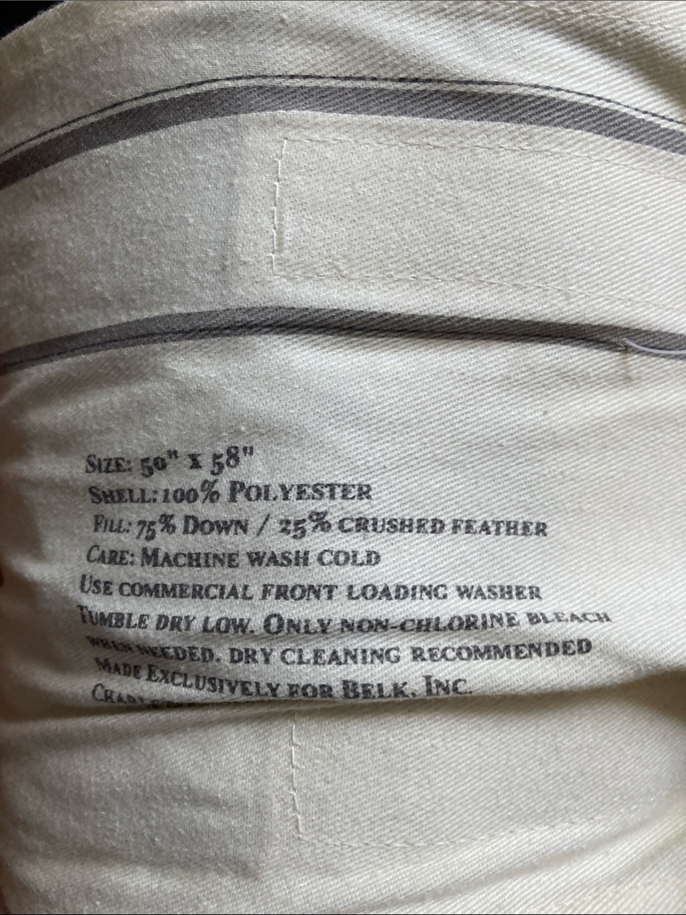LifeStyles Navy Down Throw Blanket - Picture 4 of 4